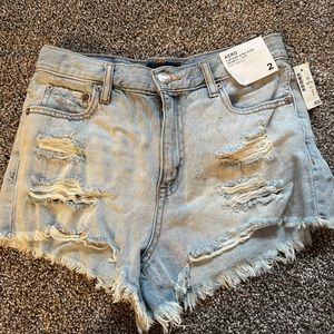 Aeropostale High rise denim shorts